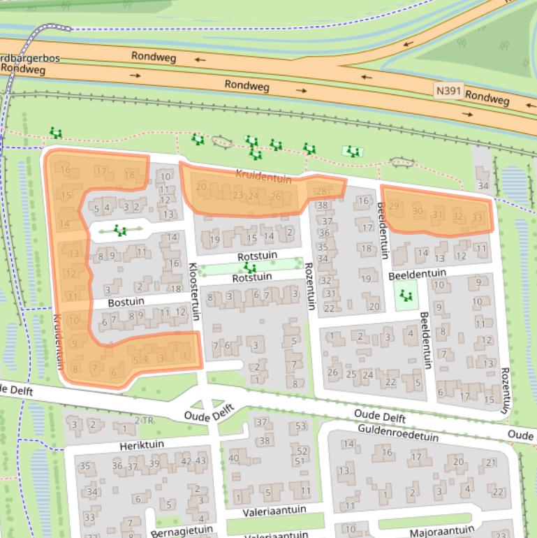 Kaart van postcodegebied 7813BD.