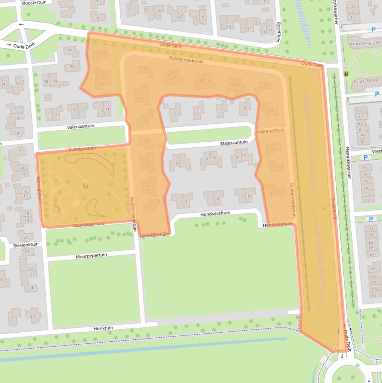 Kaart van postcodegebied 7813BH.