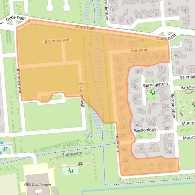 Kaart van postcodegebied 7813BZ.
