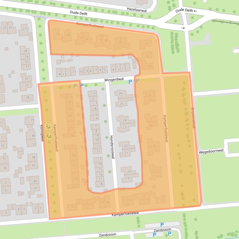 Kaart van postcodegebied 7813CN.