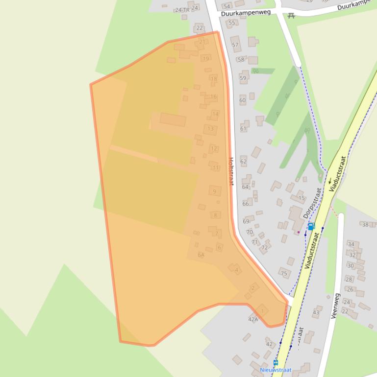 Kaart van postcodegebied 7814PC.