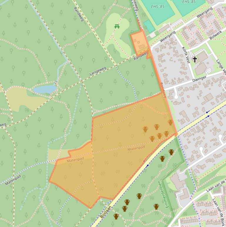 Kaart van postcodegebied 7814RP.