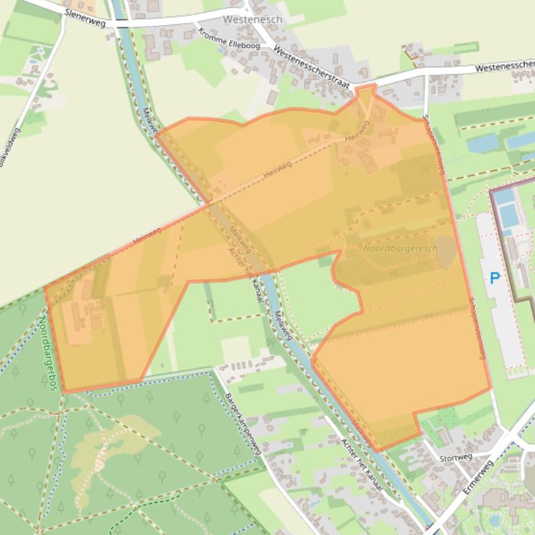 Kaart van postcodegebied 7814TD.
