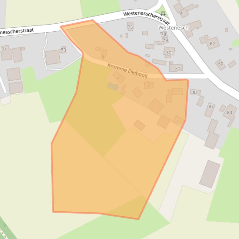 Kaart van postcodegebied 7814TE.