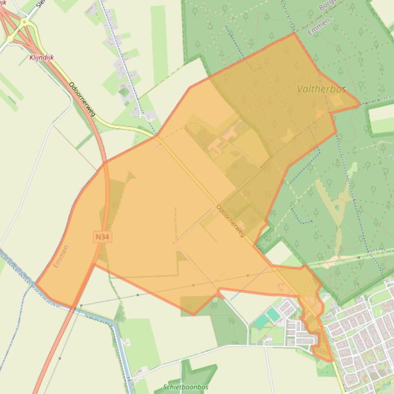 Kaart van postcodegebied 7814TH.