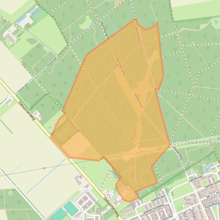Kaart van postcodegebied 7814XB.
