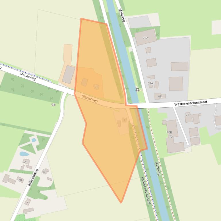 Kaart van postcodegebied 7814XL.