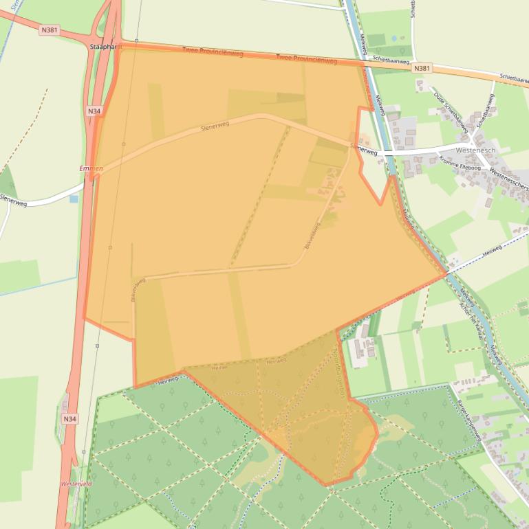 Kaart van postcodegebied 7814XM.