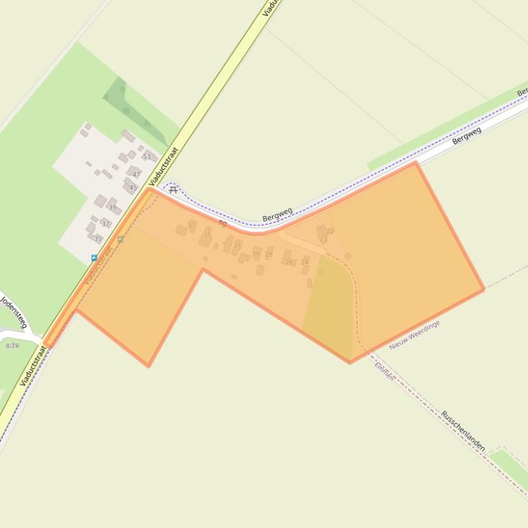 Kaart van postcodegebied 7814XS.