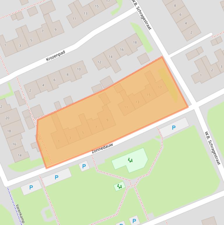 Kaart van postcodegebied 7815CJ.