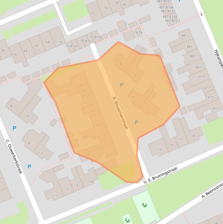 Kaart van postcodegebied 7815CV.