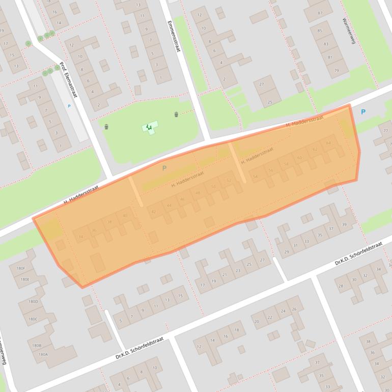 Kaart van postcodegebied 7815EJ.