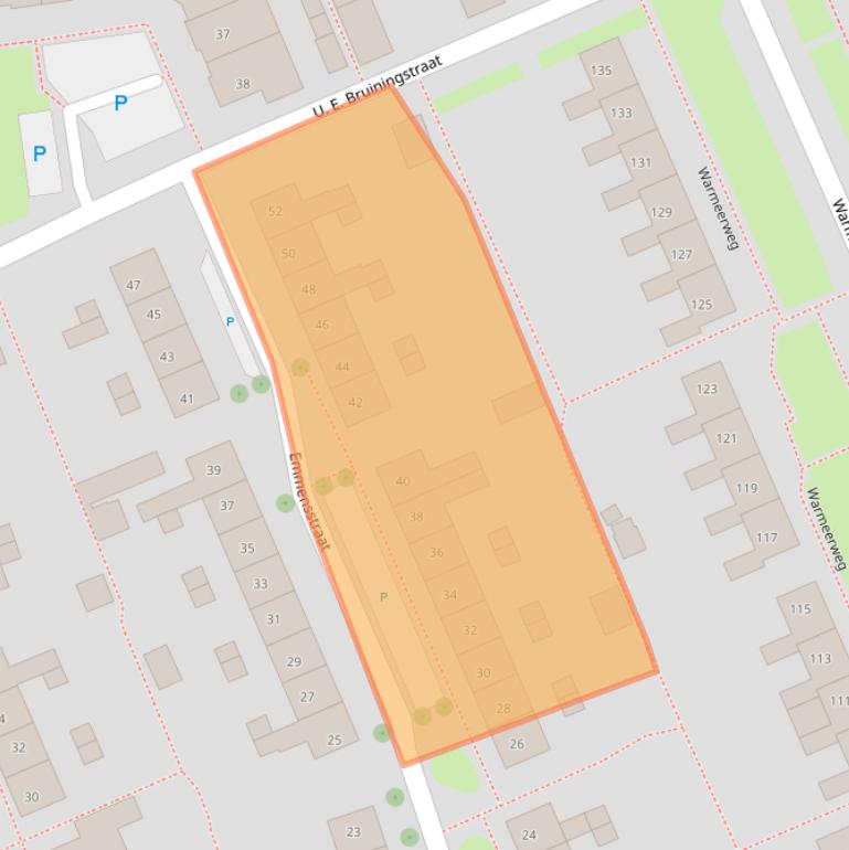 Kaart van postcodegebied 7815ER.