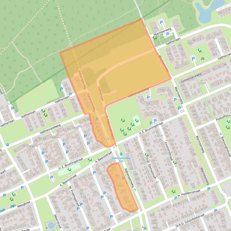 Kaart van postcodegebied 7815GZ.