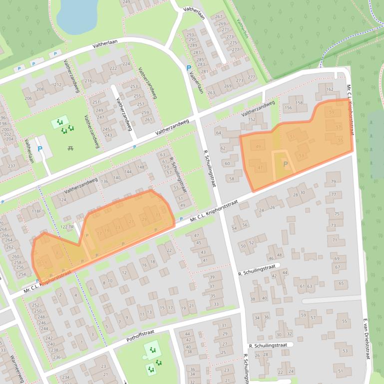 Kaart van postcodegebied 7815JA.