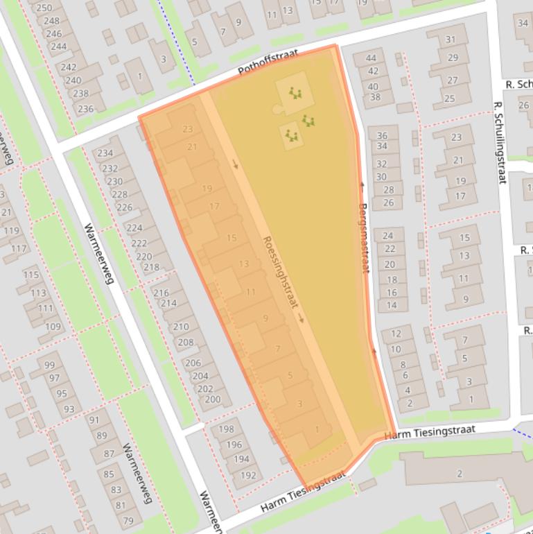 Kaart van postcodegebied 7815JS.