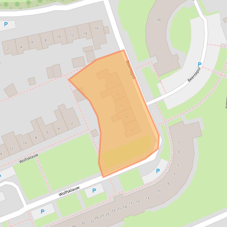 Kaart van postcodegebied 7815KA.