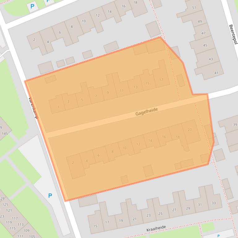 Kaart van postcodegebied 7815KE.