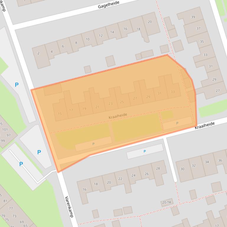 Kaart van postcodegebied 7815KG.