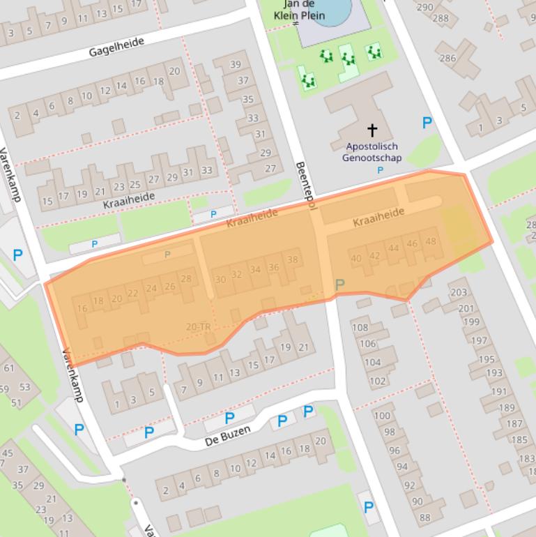 Kaart van postcodegebied 7815KH.