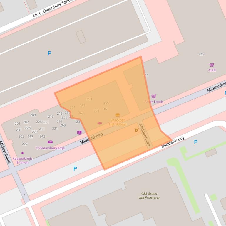 Kaart van postcodegebied 7815LD.