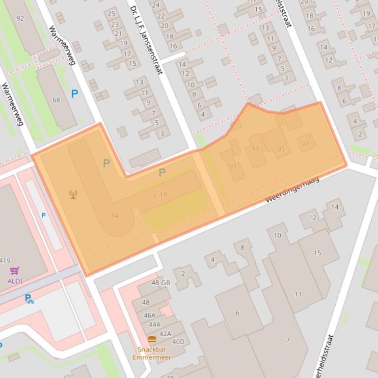 Kaart van postcodegebied 7815LE.