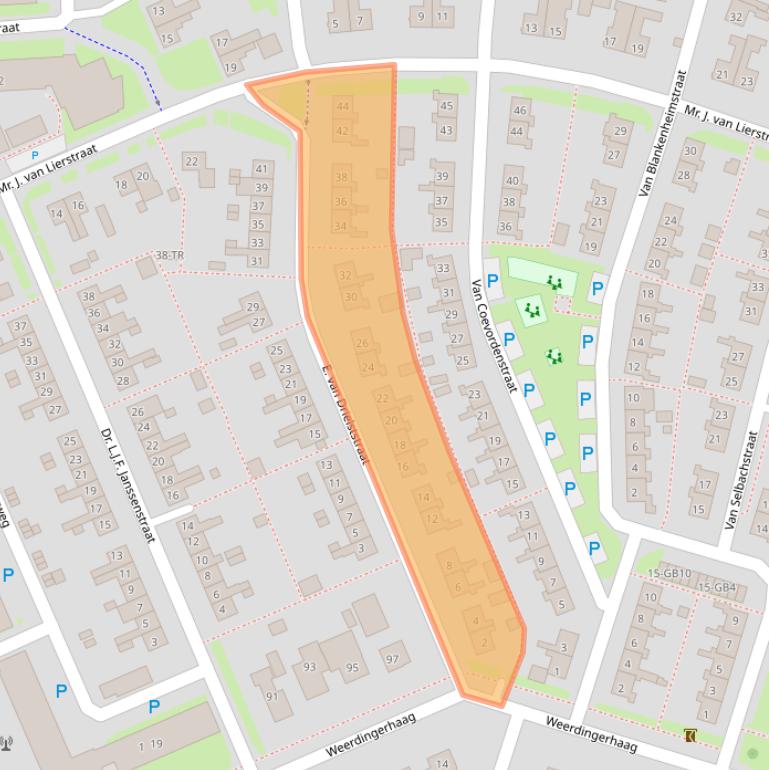 Kaart van postcodegebied 7815LW.