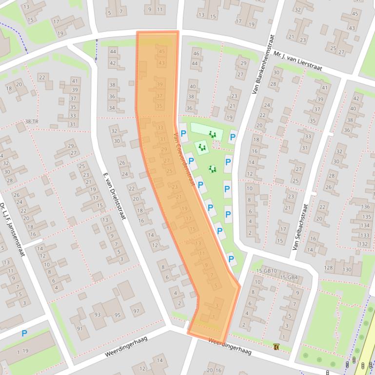 Kaart van postcodegebied 7815NA.