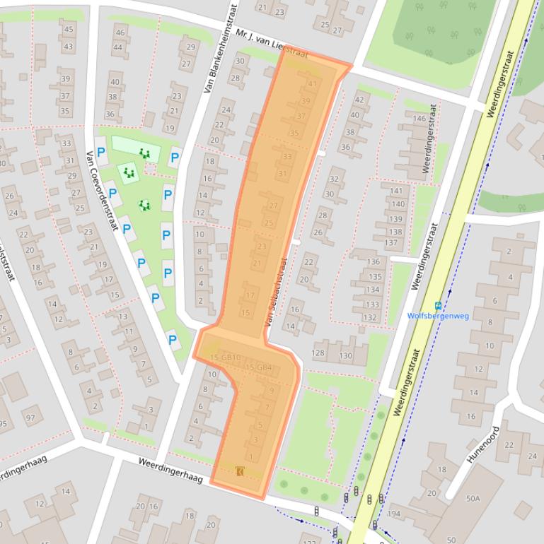 Kaart van postcodegebied 7815SN.