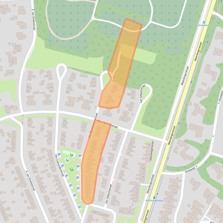 Kaart van postcodegebied 7815SV.