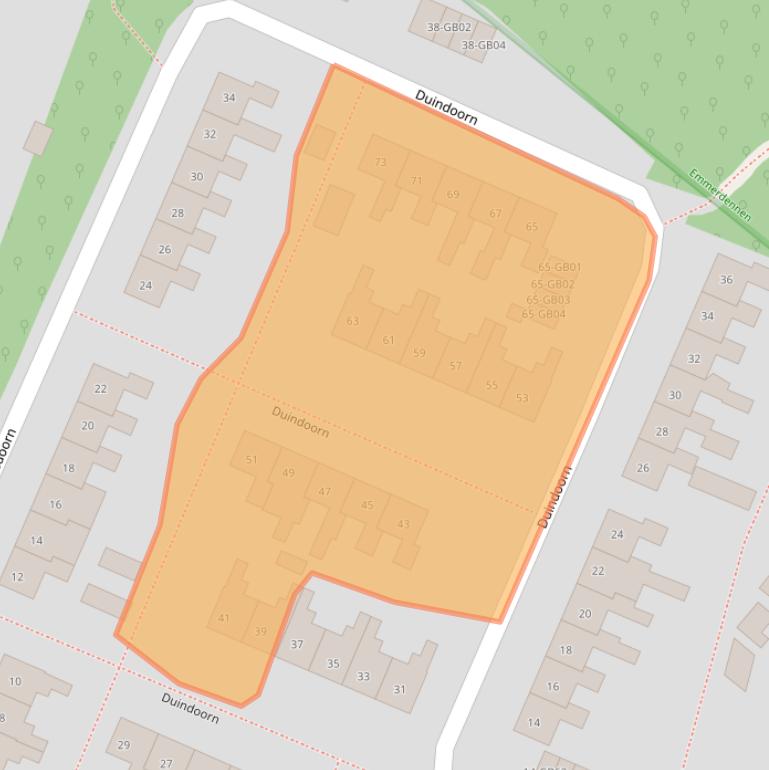 Kaart van postcodegebied 7822AK.