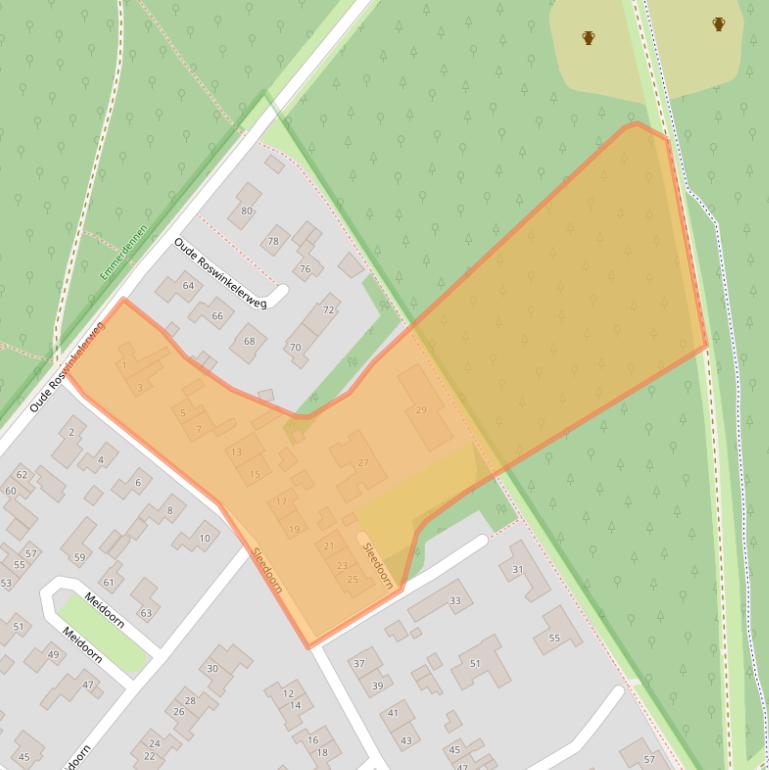 Kaart van postcodegebied 7822AM.