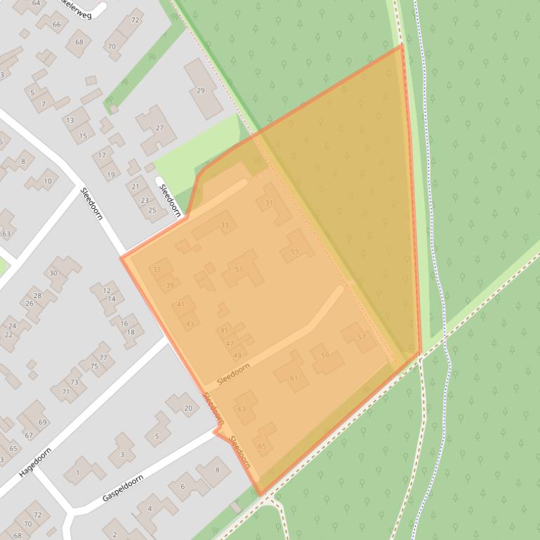 Kaart van postcodegebied 7822AN.