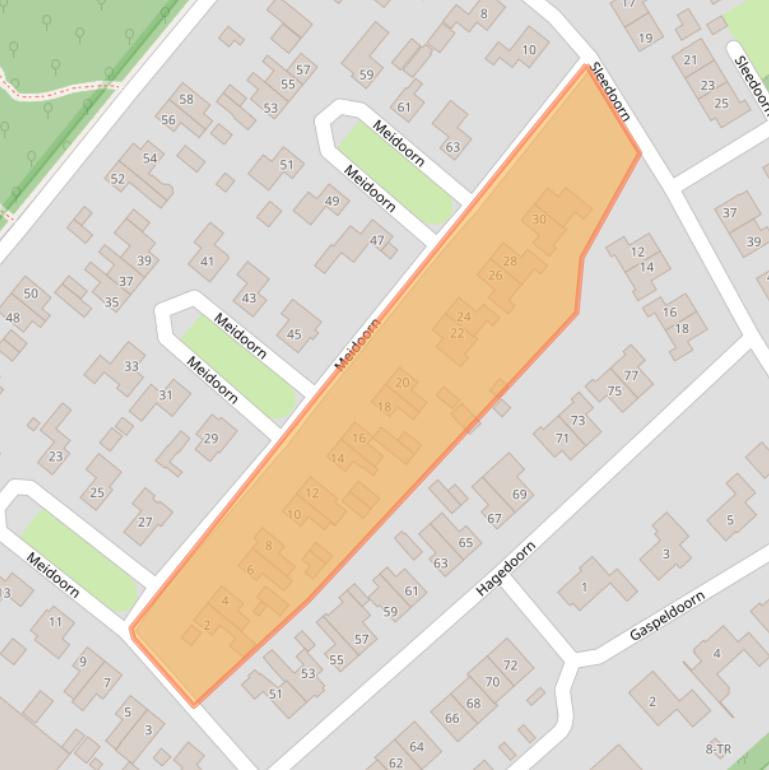 Kaart van postcodegebied 7822AT.