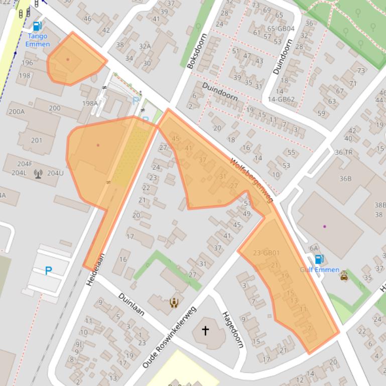 Kaart van postcodegebied 7822AV.