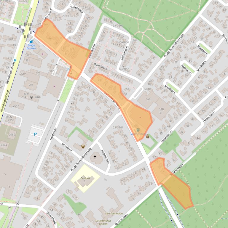 Kaart van postcodegebied 7822AW.