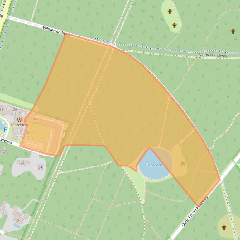 Kaart van postcodegebied 7822BE.