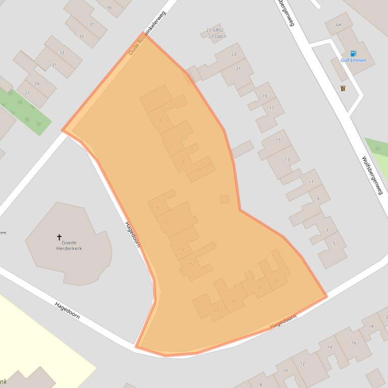 Kaart van postcodegebied 7822CA.