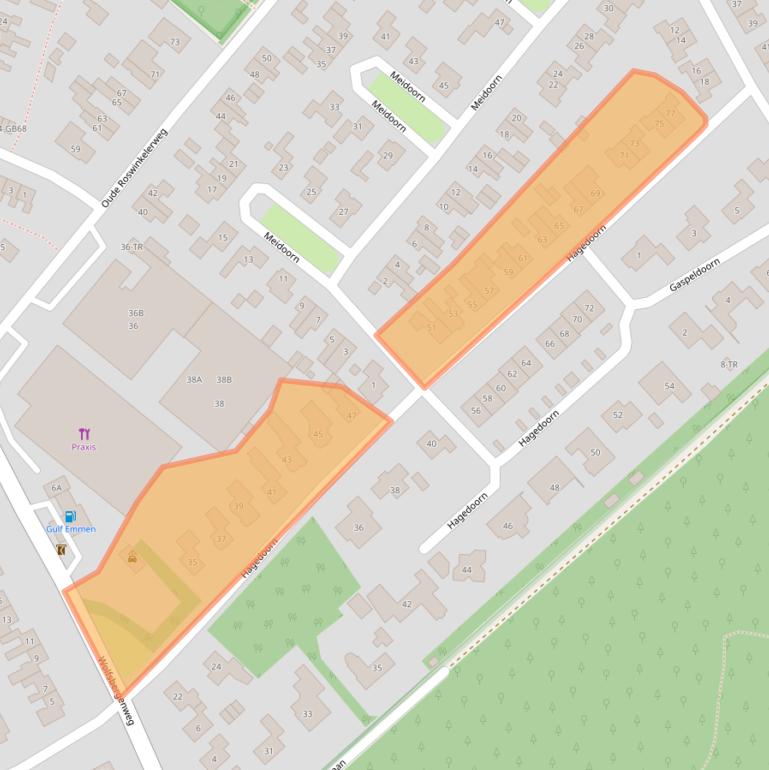 Kaart van postcodegebied 7822CB.