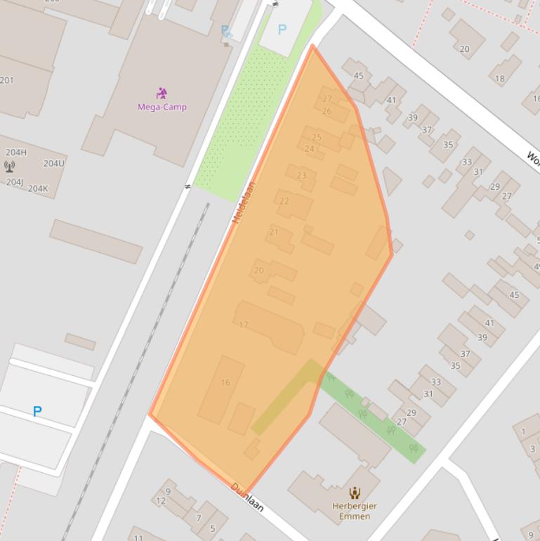 Kaart van postcodegebied 7822CE.