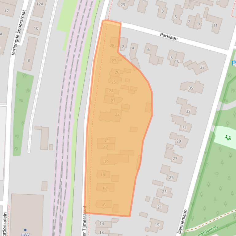 Kaart van postcodegebied 7822EE.