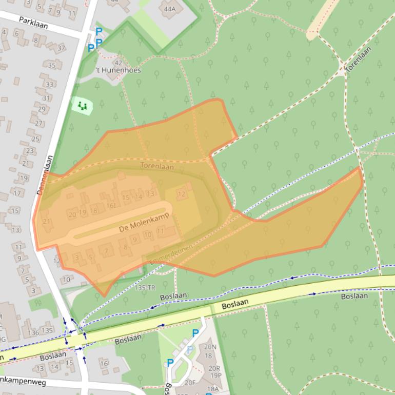 Kaart van postcodegebied 7822EH.