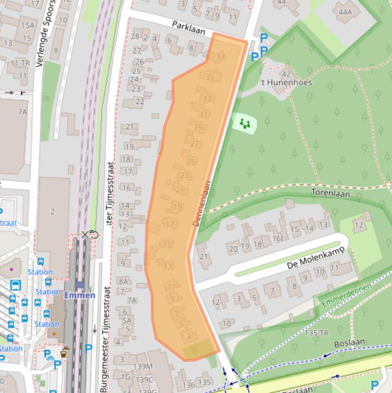 Kaart van postcodegebied 7822EJ.