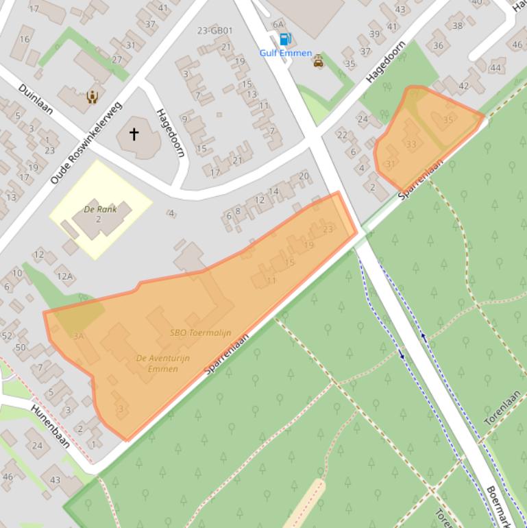 Kaart van postcodegebied 7822EM.