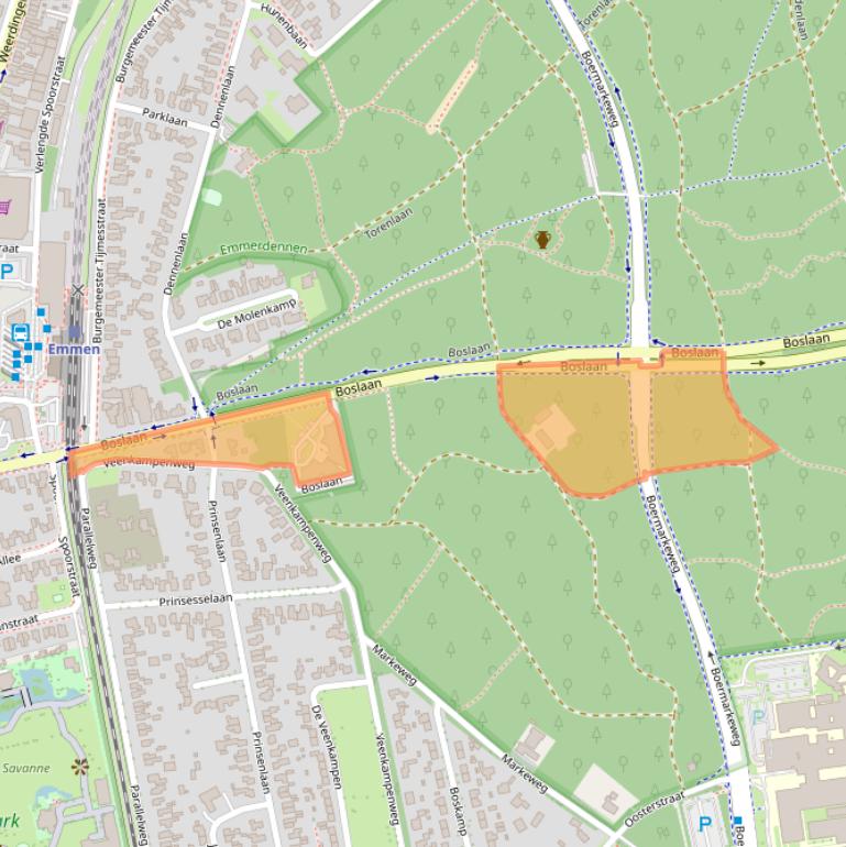 Kaart van postcodegebied 7822EN.