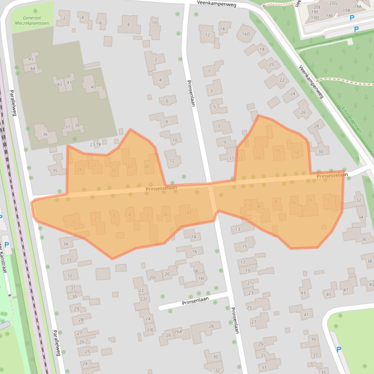 Kaart van postcodegebied 7822GK.