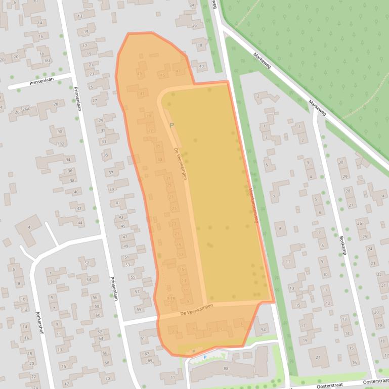 Kaart van postcodegebied 7822GN.