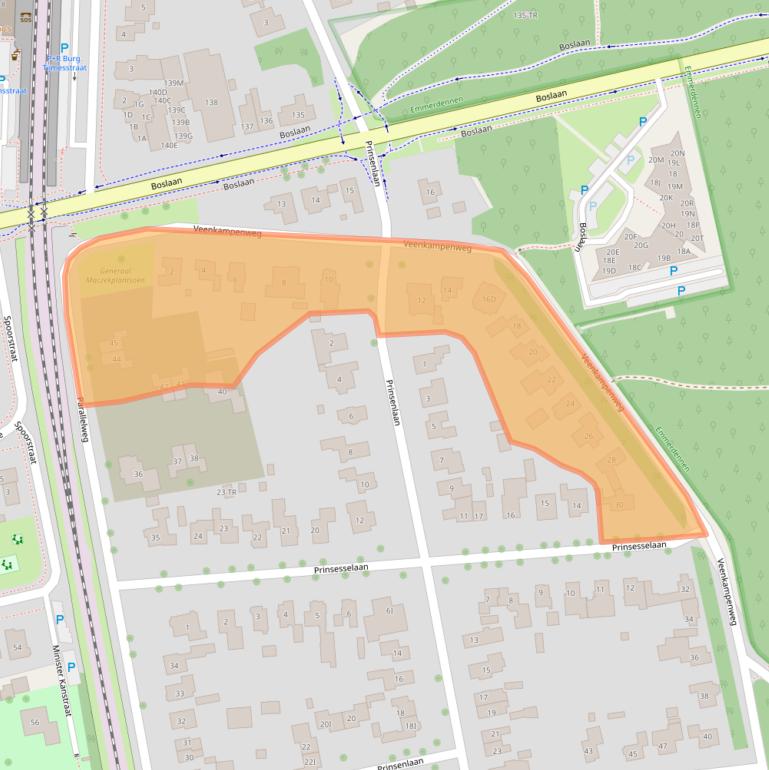 Kaart van postcodegebied 7822GS.