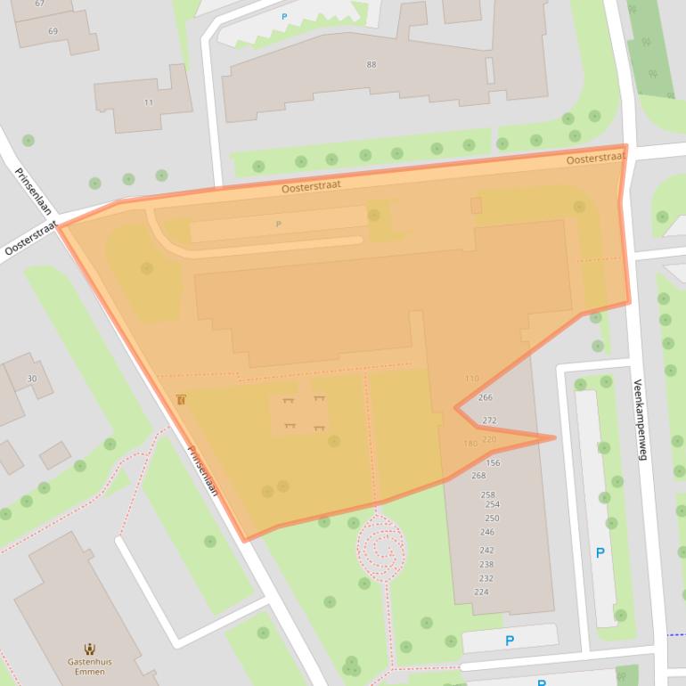 Kaart van postcodegebied 7822GW.