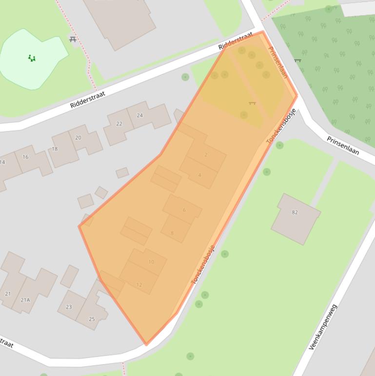 Kaart van postcodegebied 7822HA.